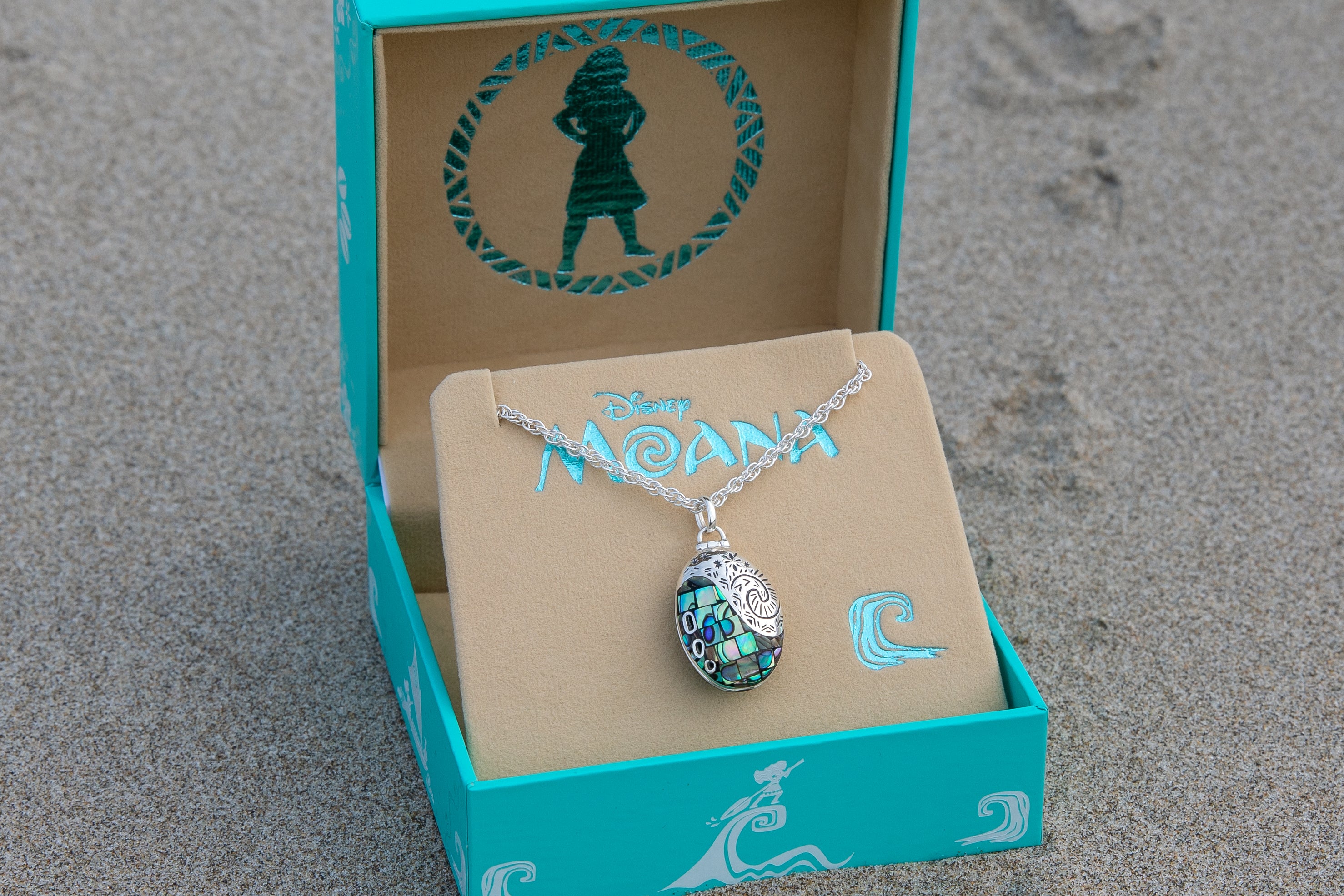 Disney RockLove Disney s Moana Heart of Te Fiti Abalone Locket RockLove Jewelry