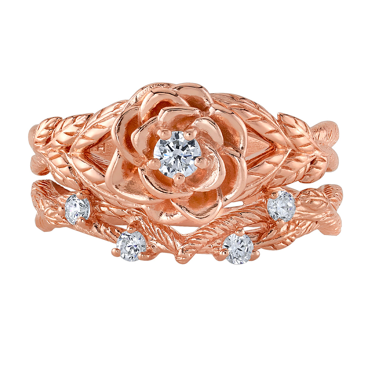 Disney X RockLove DISNEY BEAUTY AND THE BEAST Belle Rose Stacker Rings