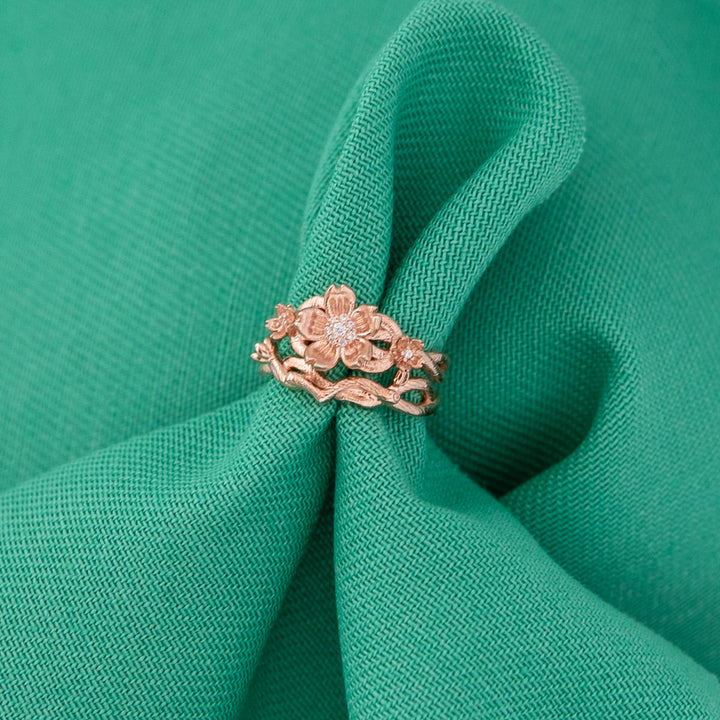 Disney X RockLove DISNEY MULAN Mulan Cherry Blossom Stacker Rings