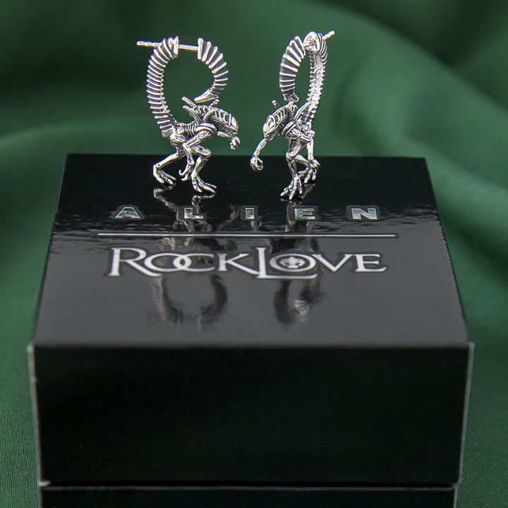 Alien X RockLove ALIEN Xenomorph Hoop Earrings
