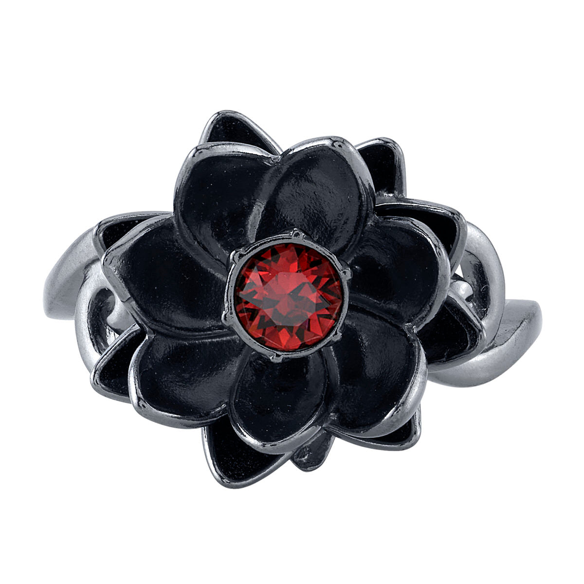 Black shop lotus ring
