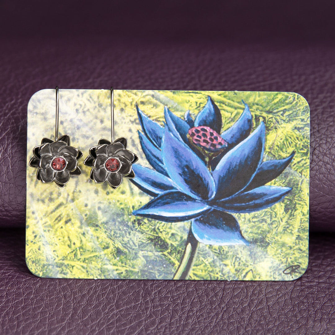 Magic: The Gathering X RockLove Black Lotus Crystal Earrings