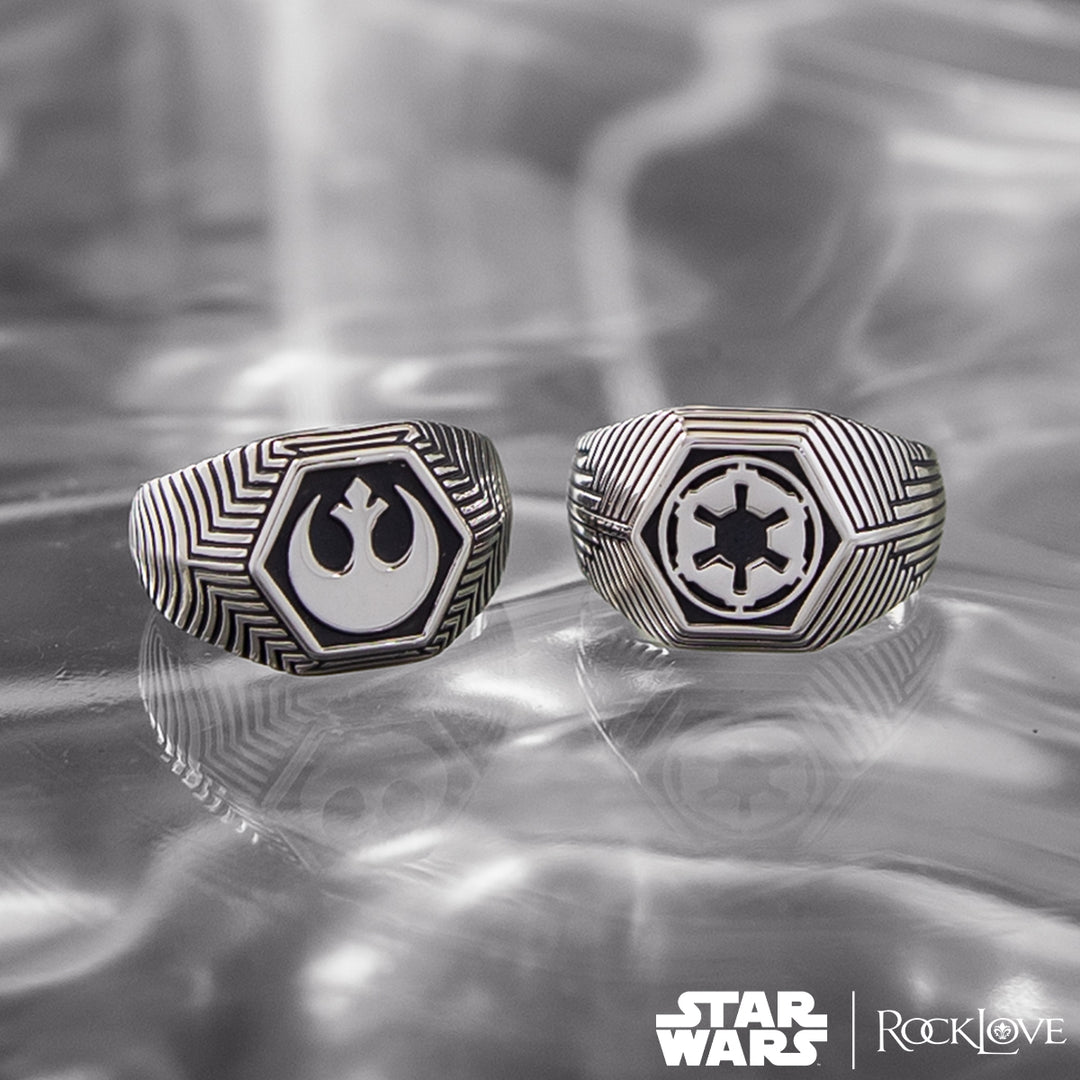 STAR WARS | RockLove Imperial & Rebel Alliance Signet Rings