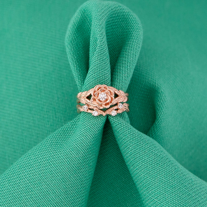 Disney X RockLove DISNEY BEAUTY AND THE BEAST Belle Rose Stacker Rings