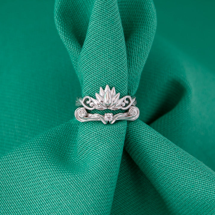 Disney X RockLove DISNEY ALADDIN Jasmine Lotus Stacker Rings