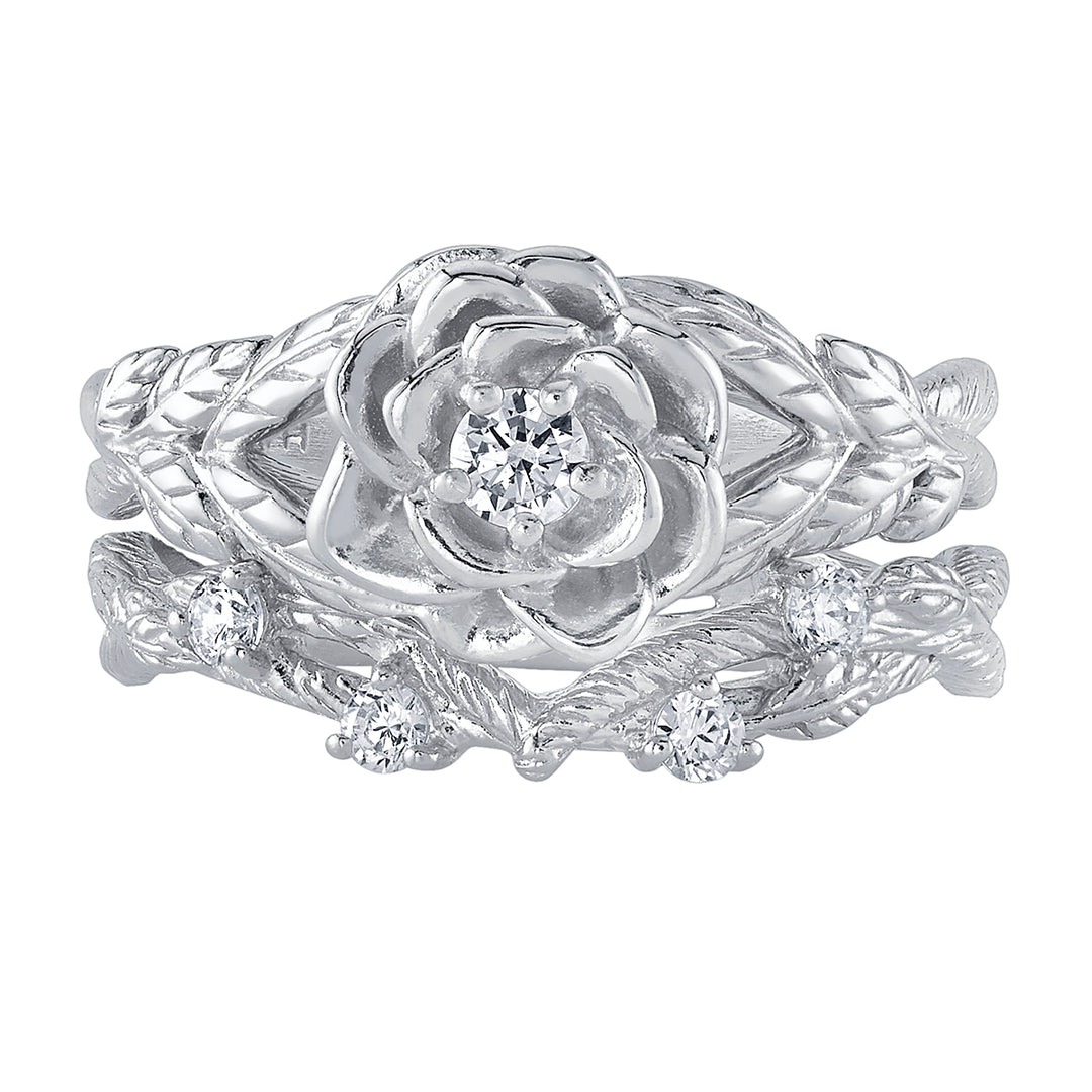 Disney X RockLove DISNEY BEAUTY AND THE BEAST Belle Rose Stacker Rings