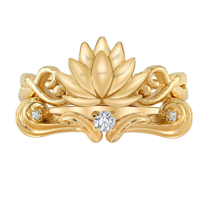 Disney X RockLove DISNEY ALADDIN Jasmine Lotus Stacker Rings