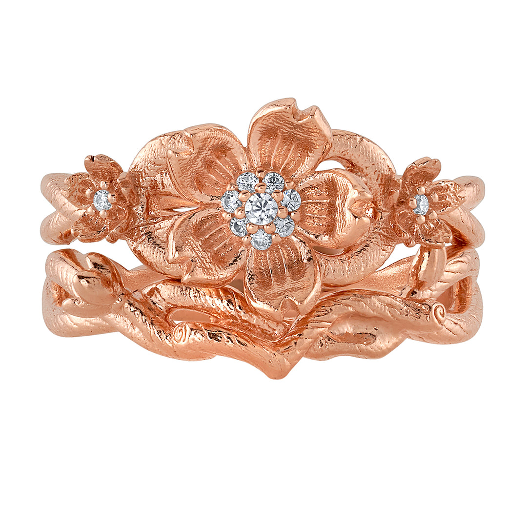 Disney X RockLove DISNEY MULAN Mulan Cherry Blossom Stacker Rings