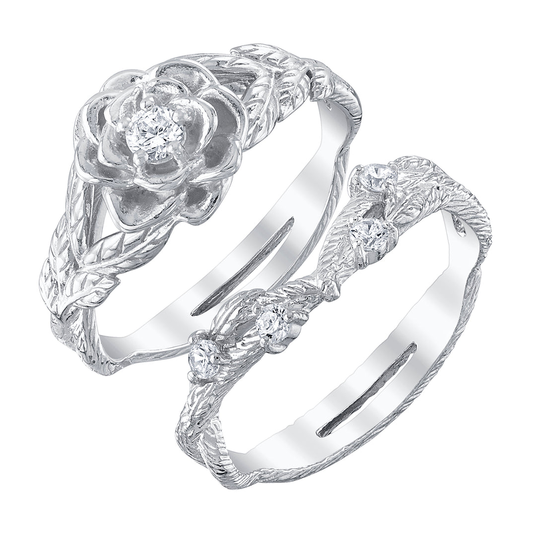 Disney X RockLove DISNEY BEAUTY AND THE BEAST Belle Rose Stacker Rings