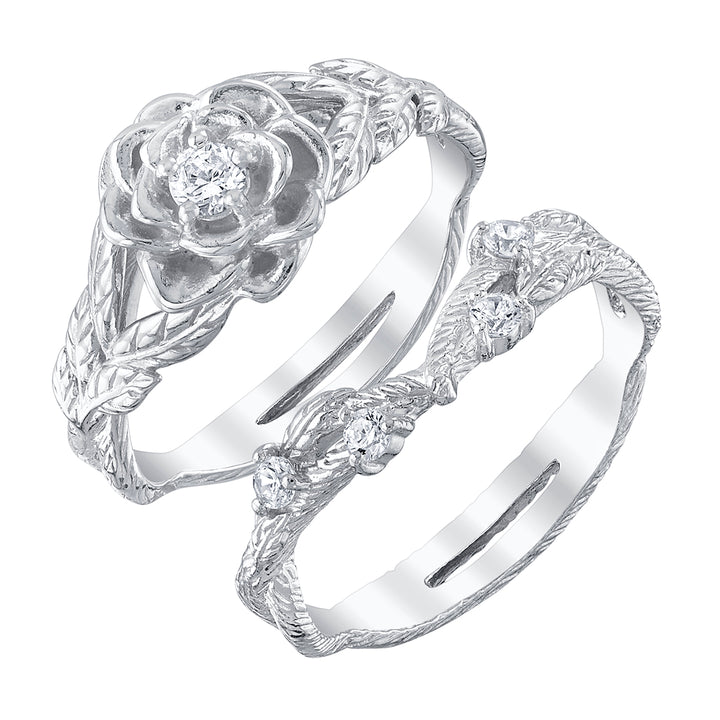 Disney X RockLove DISNEY BEAUTY AND THE BEAST Belle Rose Stacker Rings