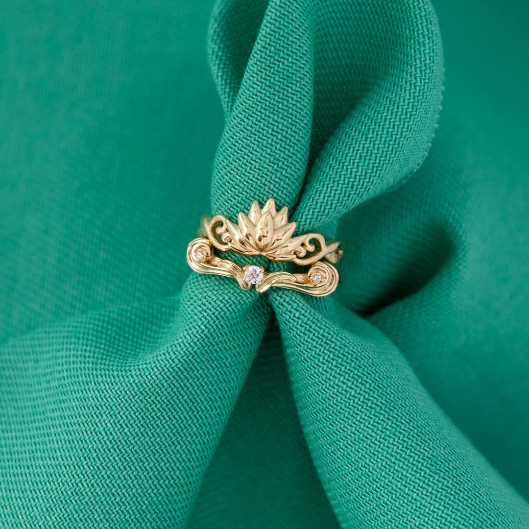 Disney X RockLove DISNEY ALADDIN Jasmine Lotus Stacker Rings