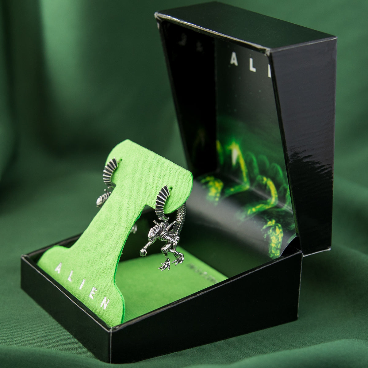 Alien X RockLove ALIEN Xenomorph Hoop Earrings - RockLove Jewelry