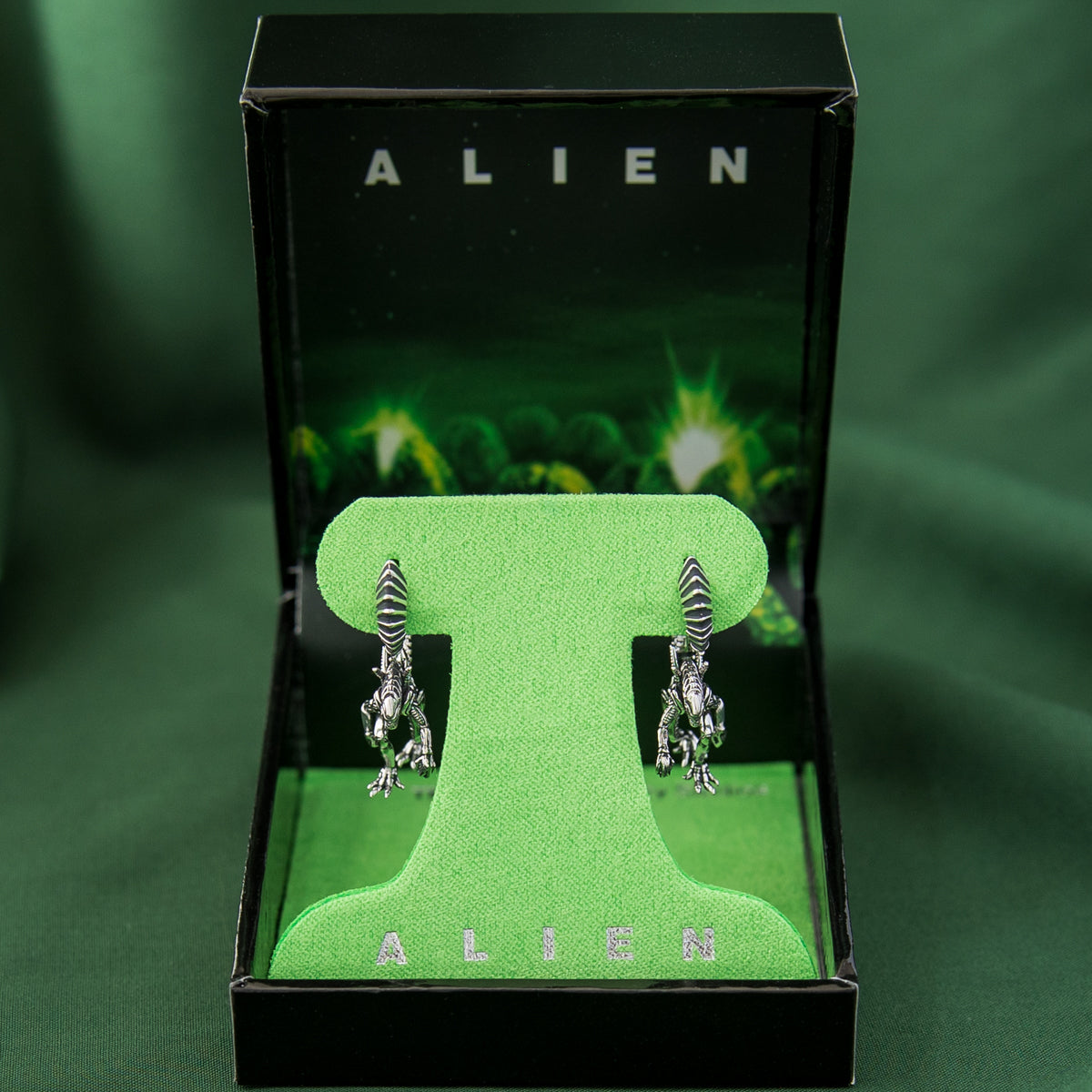 Alien X RockLove ALIEN Xenomorph Hoop Earrings - RockLove Jewelry
