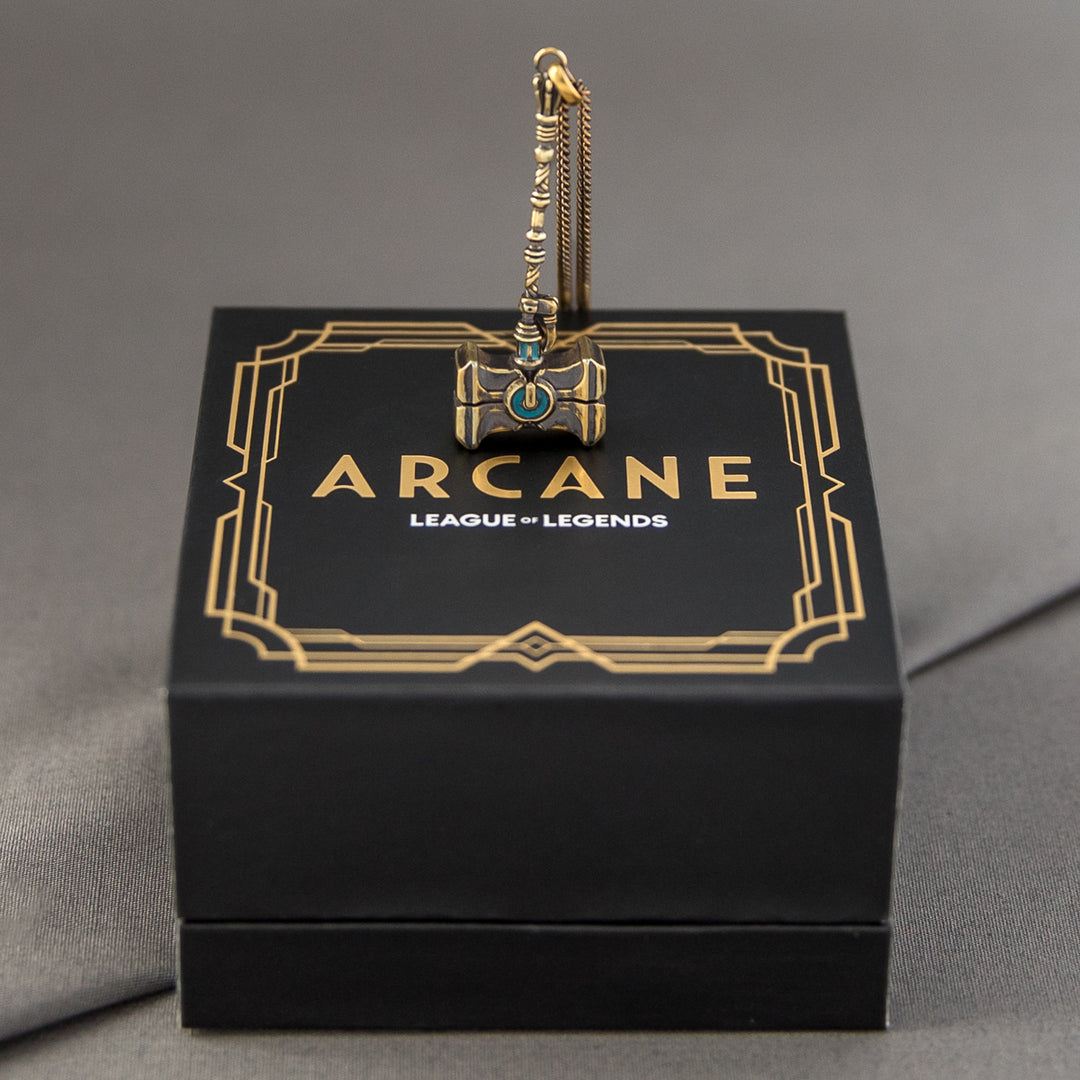 League of Legends X RockLove ARCANE Jayce Mercury Hammer Necklace