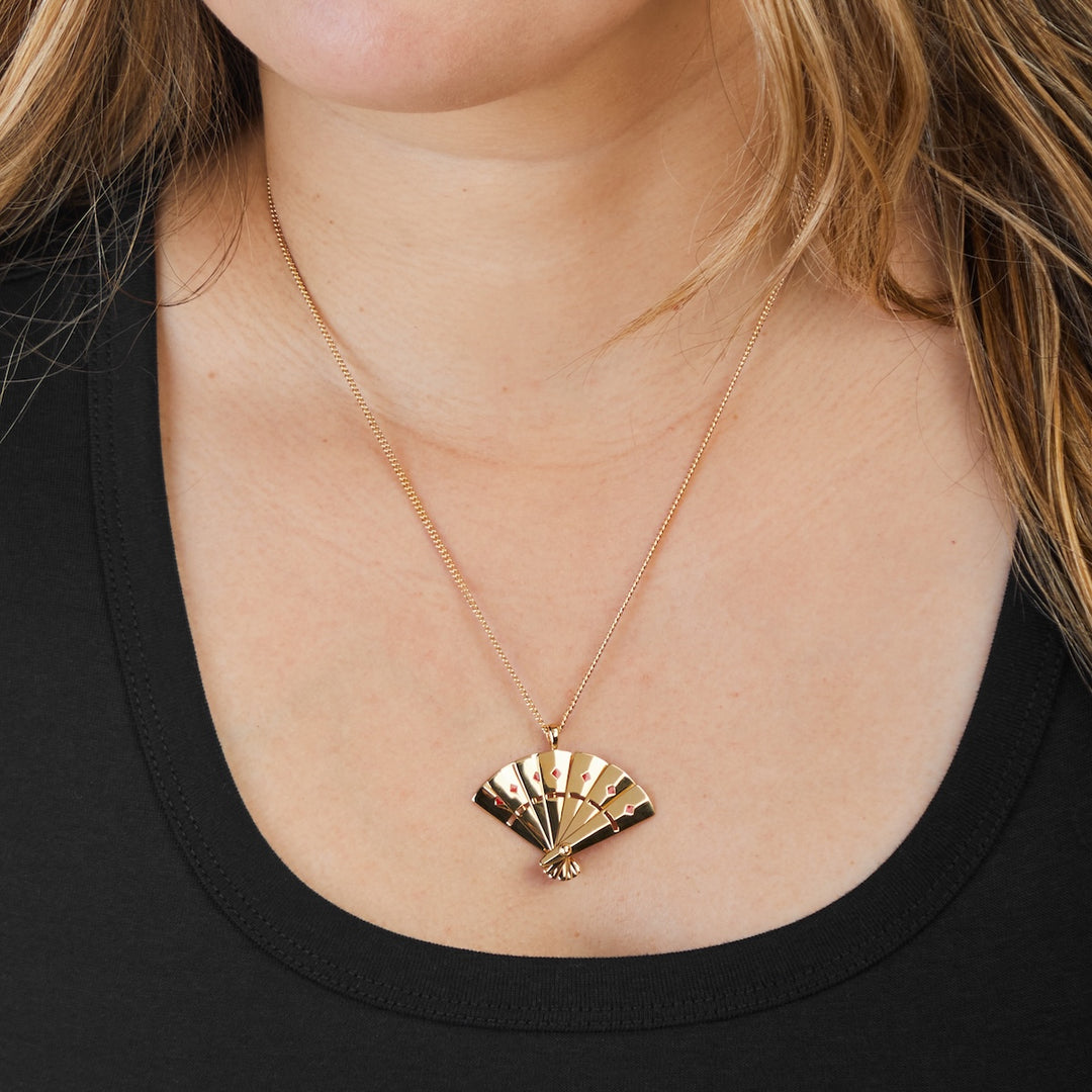 Avatar The Last Airbender X RockLove Kyoshi Warrior Fan Necklace