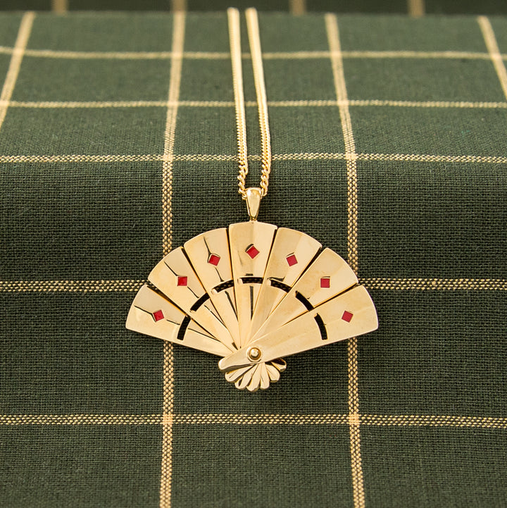 Avatar The Last Airbender X RockLove Kyoshi Warrior Fan Necklace