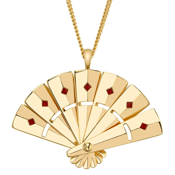 Avatar The Last Airbender X RockLove Kyoshi Warrior Fan Necklace