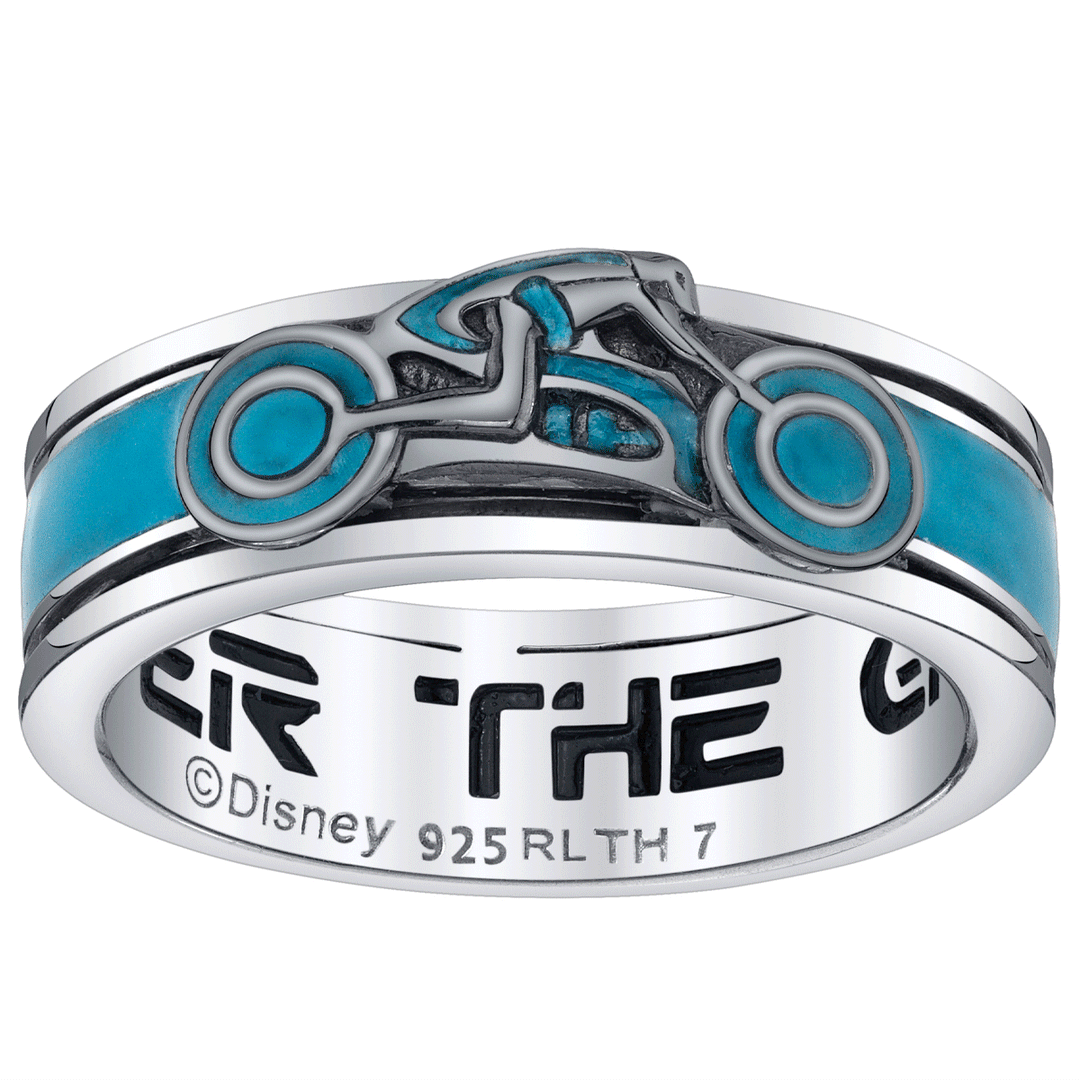 Disney X RockLove TRON LEGACY Lightcycle Spinner Ring