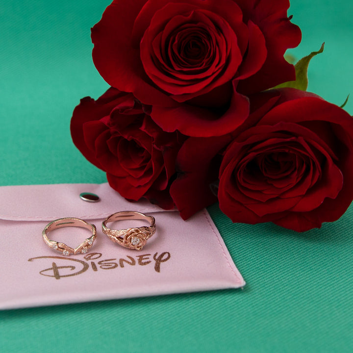 Disney X RockLove DISNEY BEAUTY AND THE BEAST Belle Rose Stacker Rings