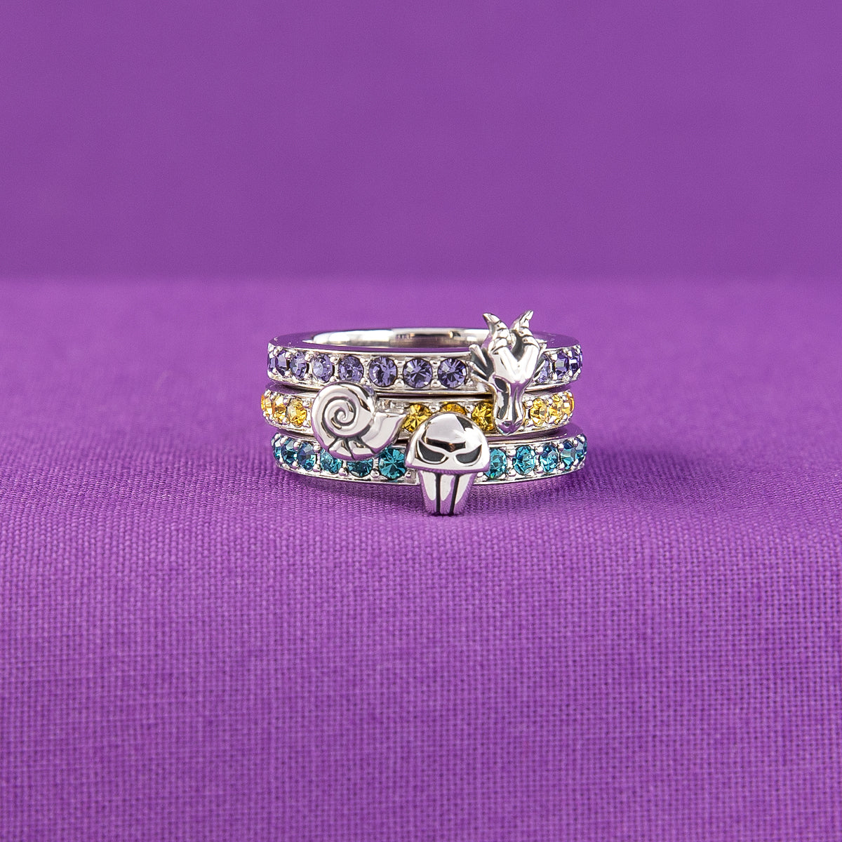Disney X RockLove DISNEY HERCULES Hades Iconic Villains Stacker Ring RockLove Jewelry