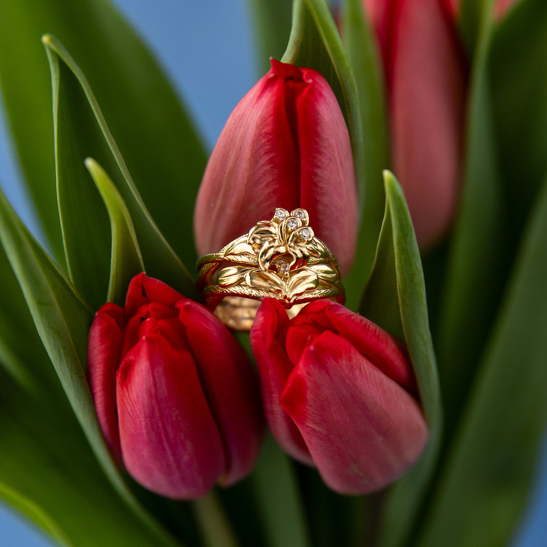 Disney X RockLove DISNEY TANGLED Rapunzel Sundrop Flower Stacker Rings –  RockLove Jewelry
