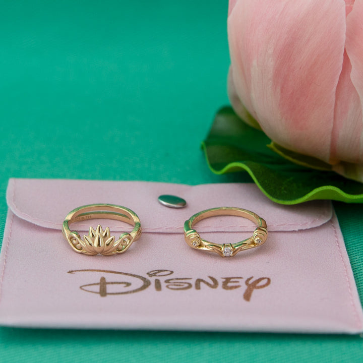 Disney X RockLove DISNEY ALADDIN Jasmine Lotus Stacker Rings