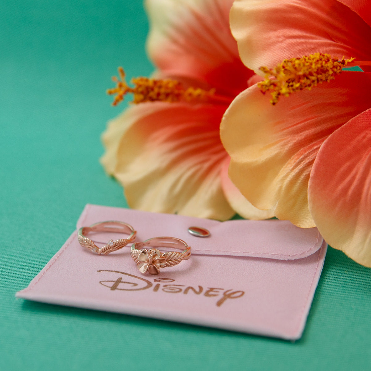 Disney X RockLove DISNEY MOANA Moana Hibiscus Stacker Rings RockLove Jewelry