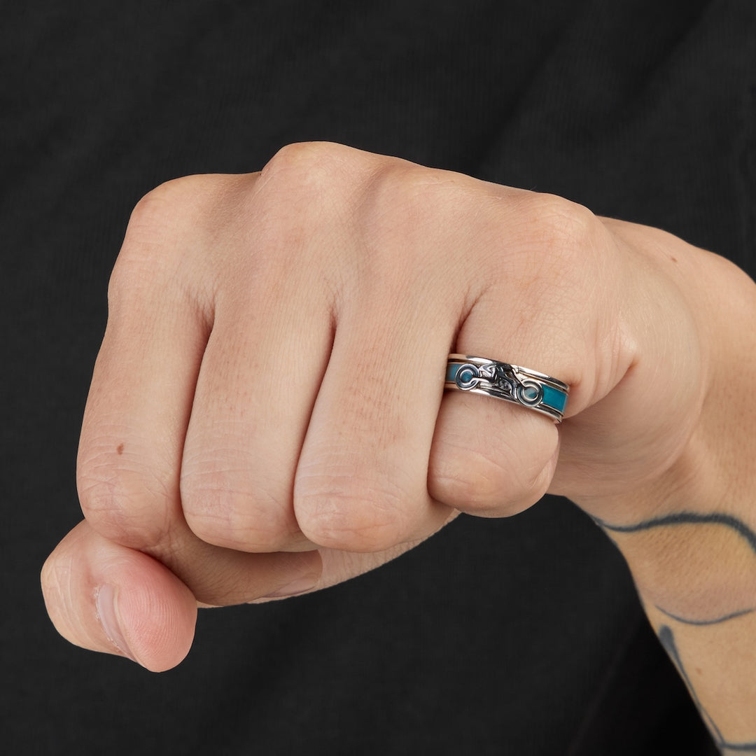 Disney X RockLove TRON LEGACY Lightcycle Spinner Ring