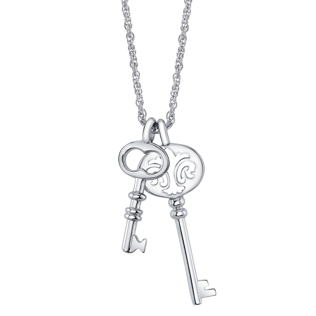 RockLove Jewelry XV Double Key Necklace