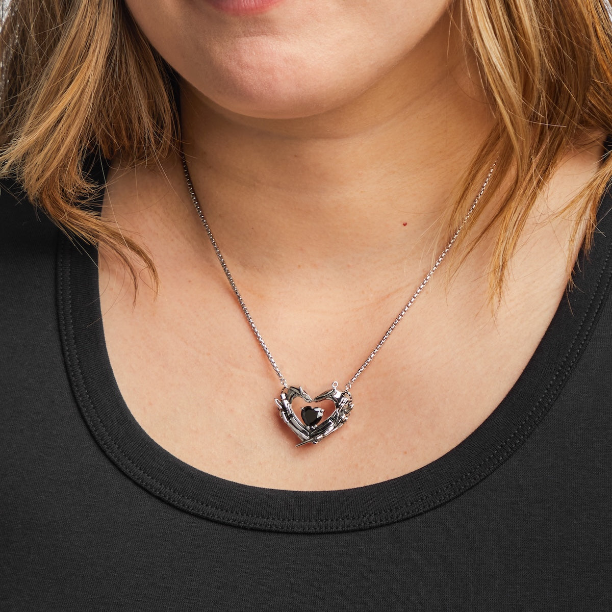 Edward Scissorhands X RockLove Crystal Heart Necklace - RockLove