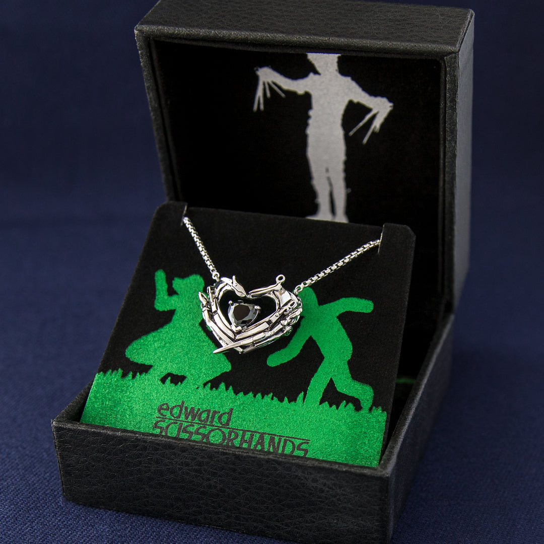 Edward Scissorhands X RockLove Crystal Heart Necklace