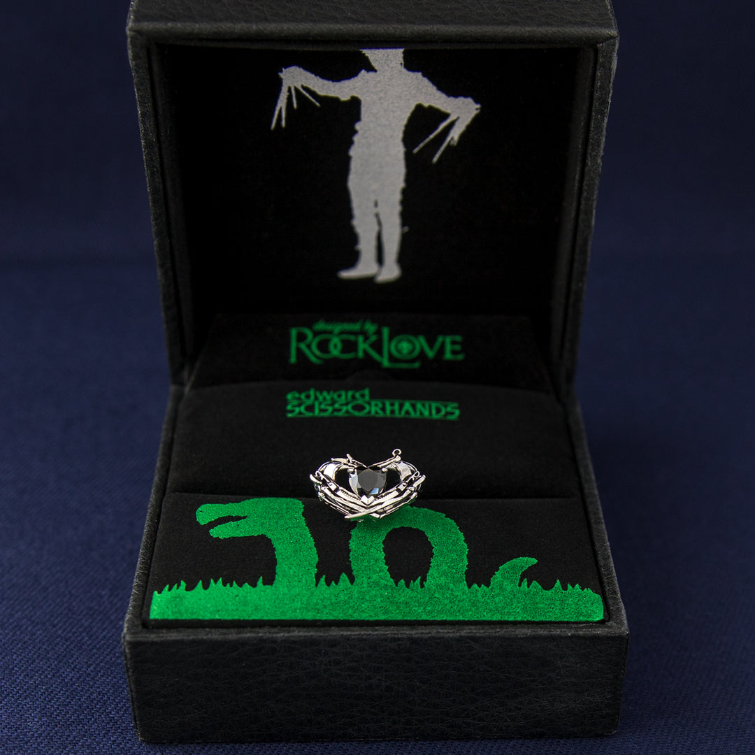Edward Scissorhands X RockLove Crystal Heart Ring
