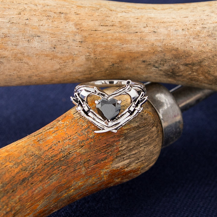 Edward Scissorhands X RockLove Crystal Heart Ring