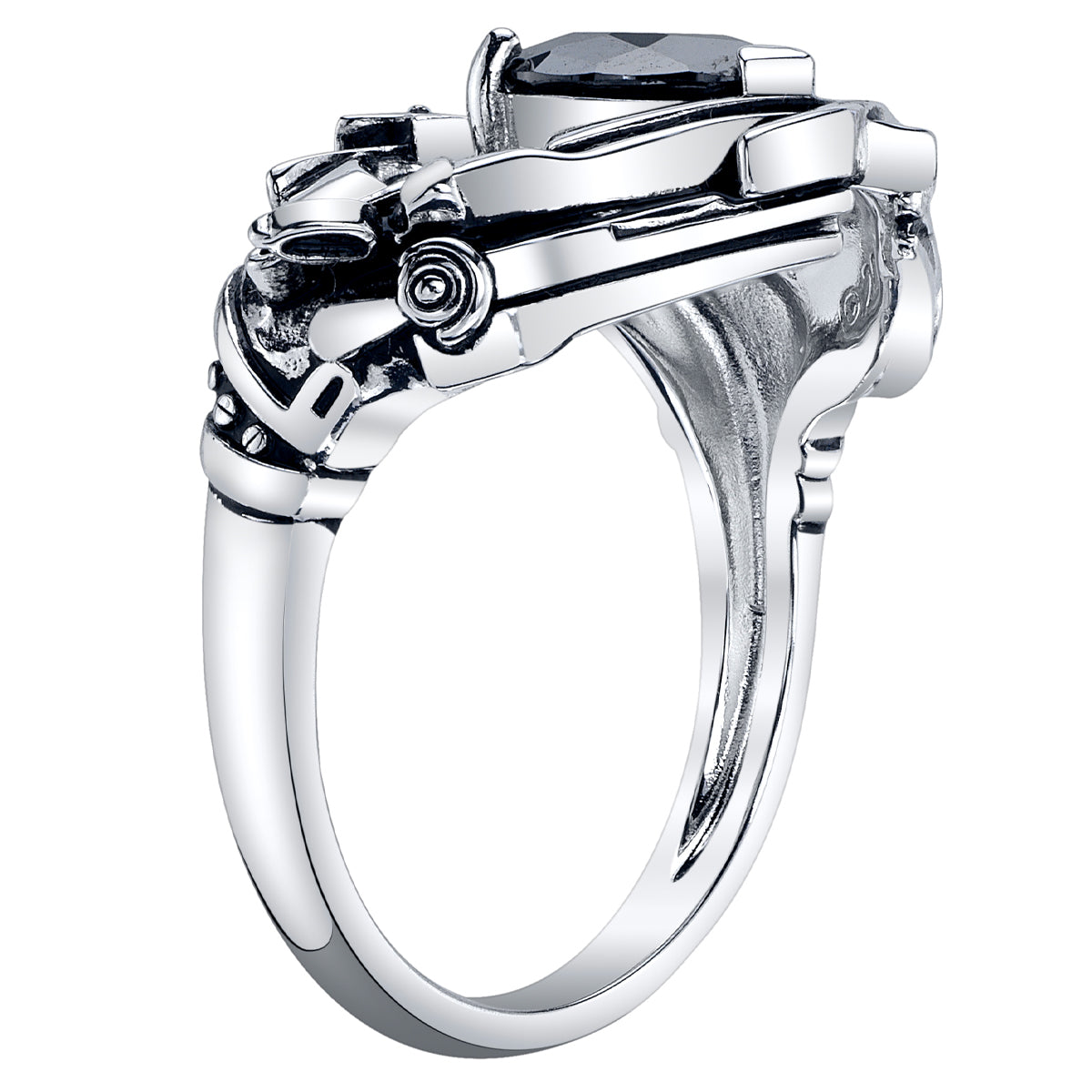 Edward Scissorhands X RockLove Crystal Heart Ring - RockLove Jewelry