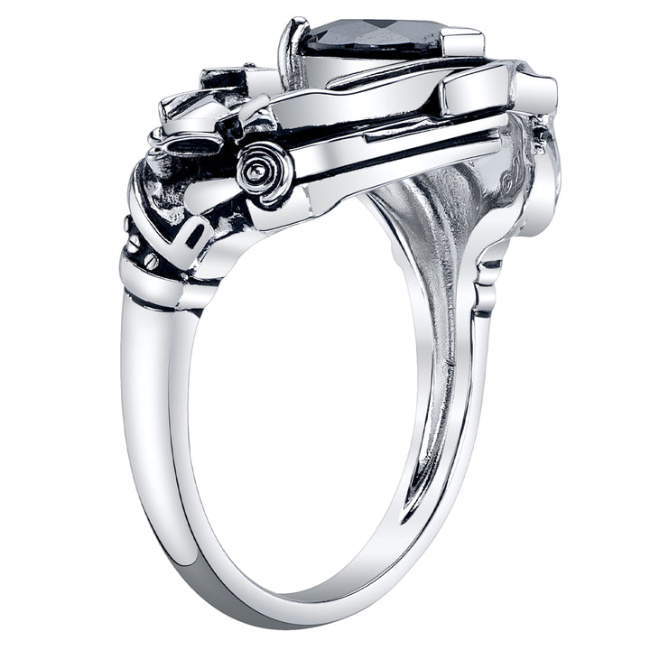 Edward Scissorhands X RockLove Crystal Heart Ring