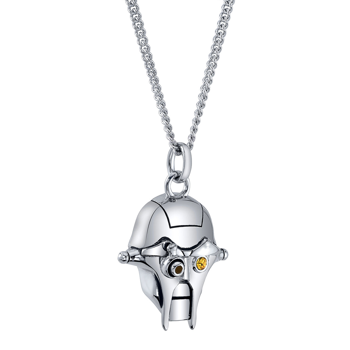 Star Wars The Mandalorian Diamond Necklace 1/10 ct tw Sterling Silver 18