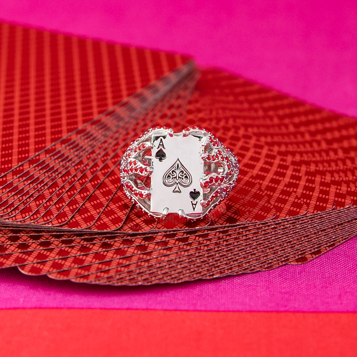 Marvel X RockLove X-MEN Gambit Kinetic Card Ring - RockLove Jewelry