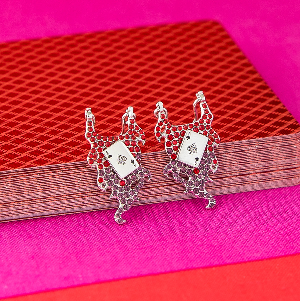 Marvel X RockLove X-MEN Gambit Spinning Card Earrings - RockLove