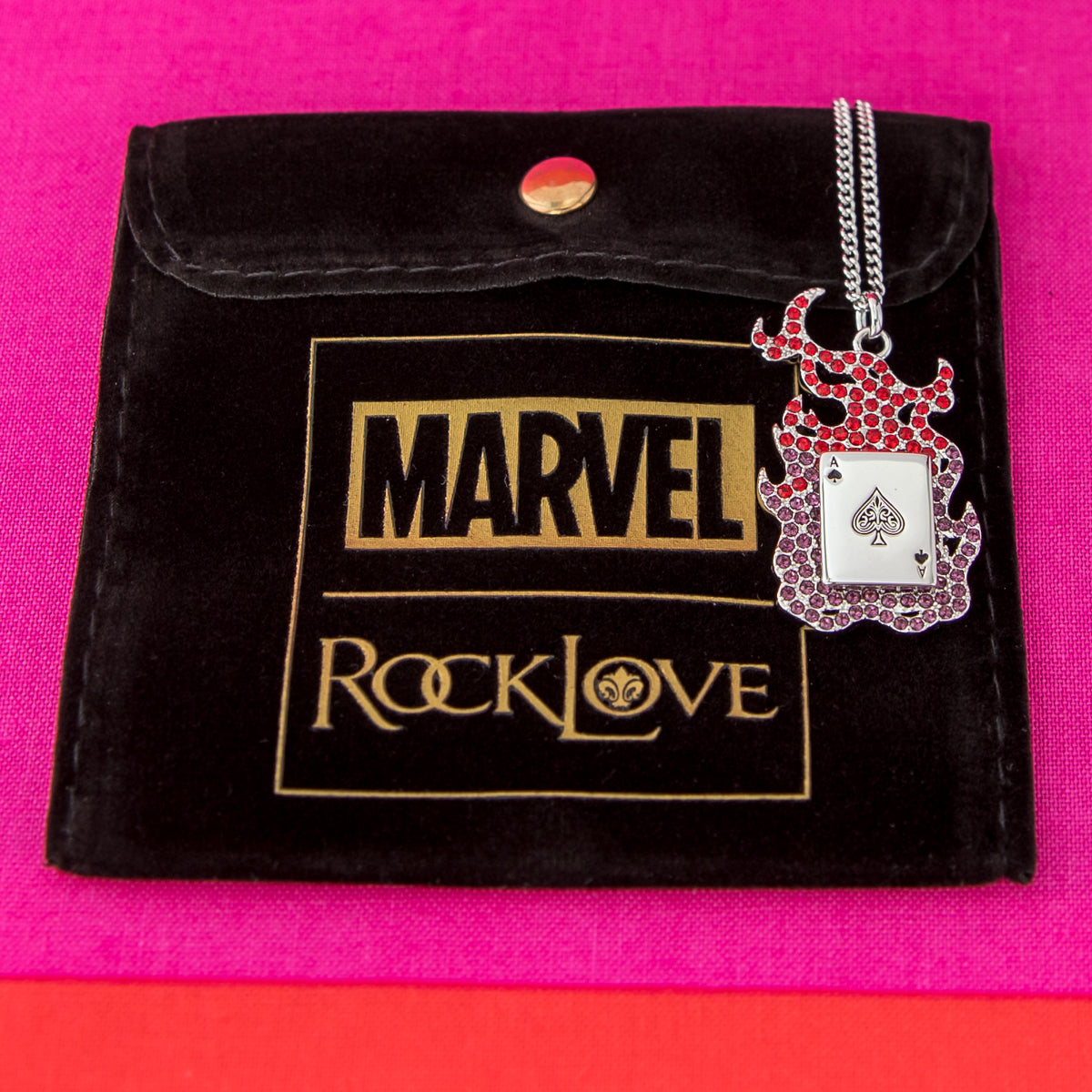 Marvel X RockLove X-MEN Gambit Spinning Card Necklace - RockLove