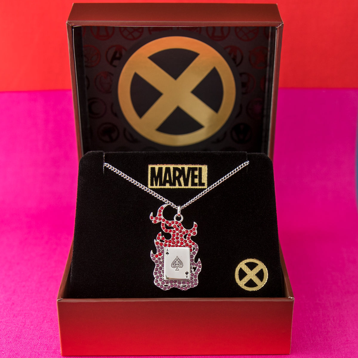 Marvel X RockLove X-MEN Gambit Spinning Card Necklace - RockLove