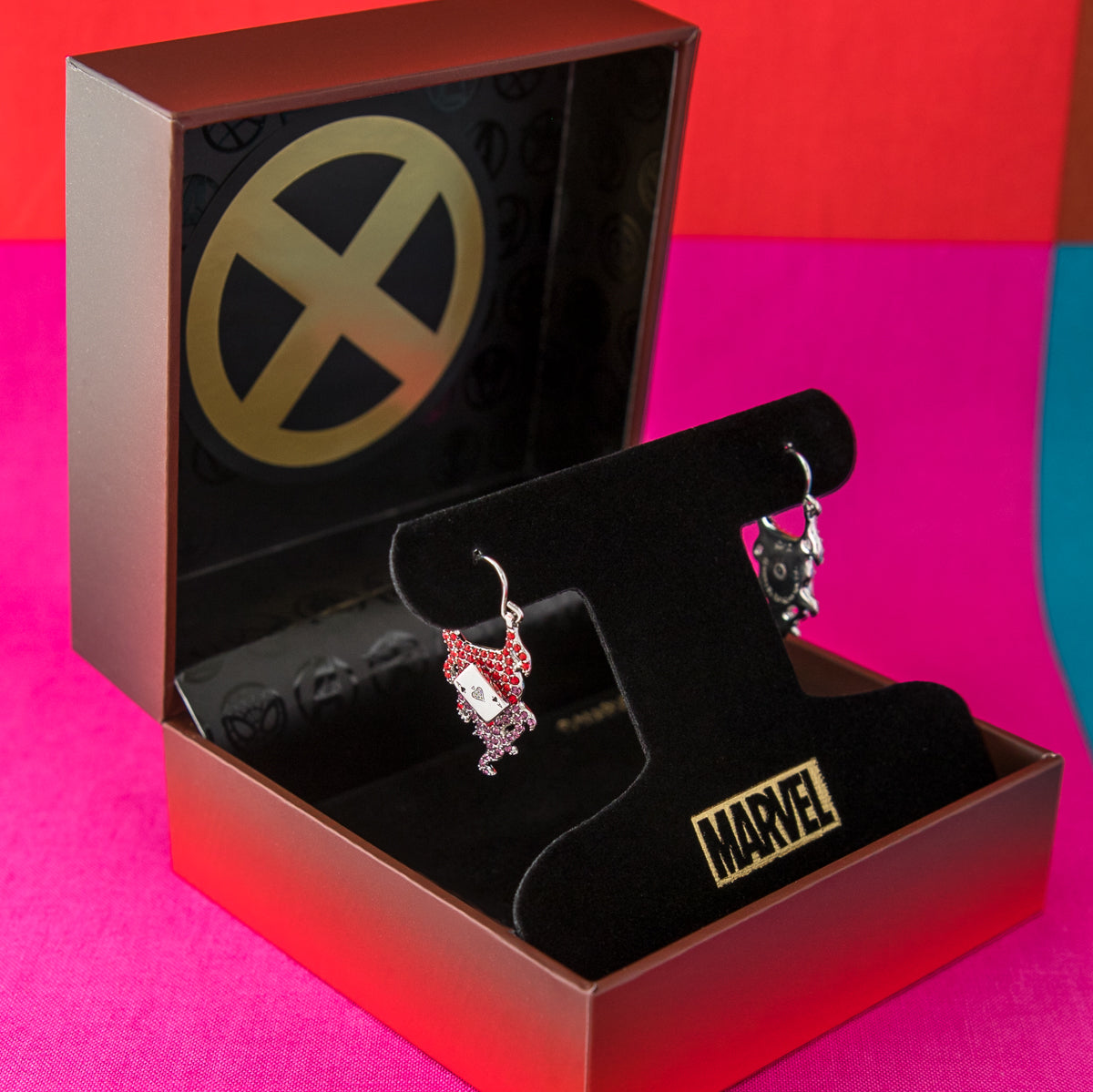 Marvel X RockLove X-MEN Gambit Spinning Card Earrings - RockLove