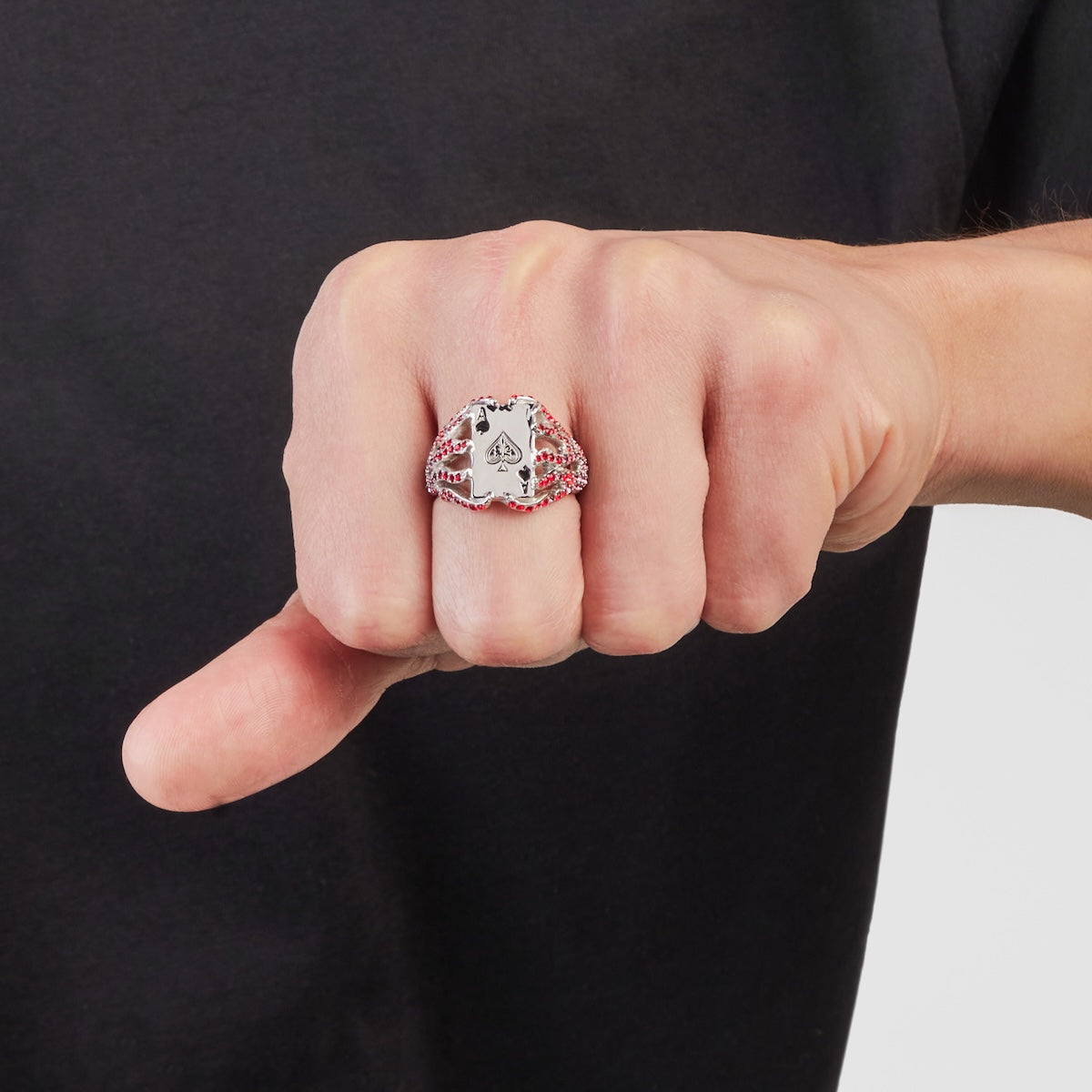 Marvel X RockLove X-MEN Gambit Kinetic Card Ring - RockLove Jewelry
