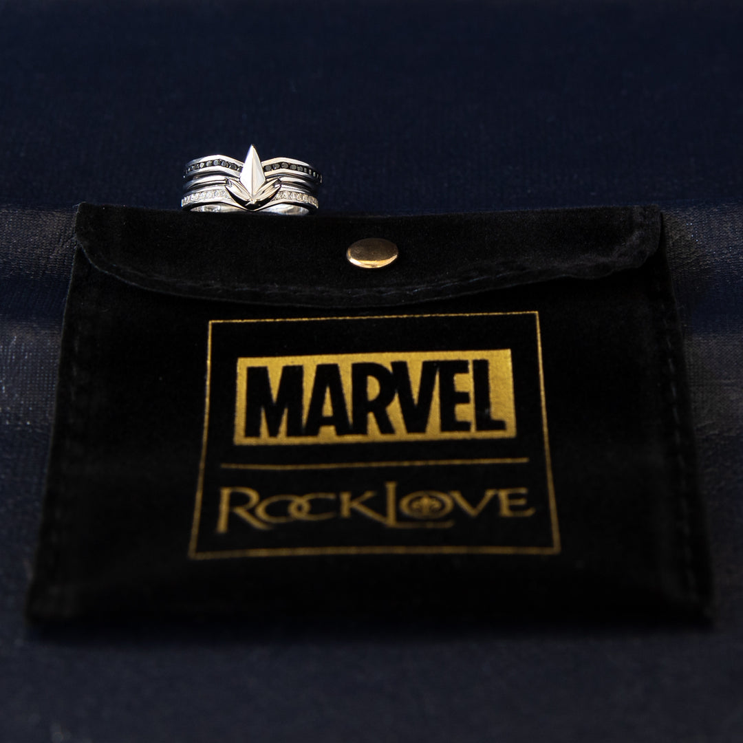 Marvel X RockLove MARVEL STUDIOS THE MARVELS Crystal Captain Monica Rambeau Stacker Ring