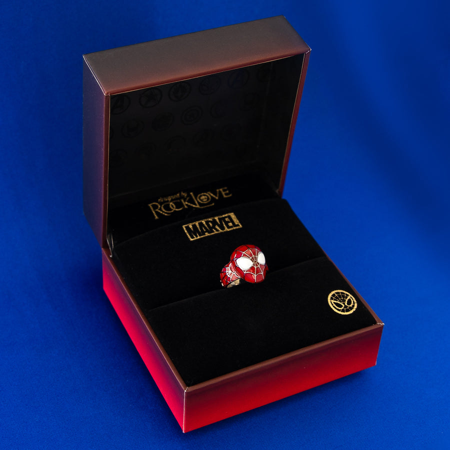 Marvel X RockLove SPIDER-MAN Peter Parker Mask Ring - RockLove Jewelry