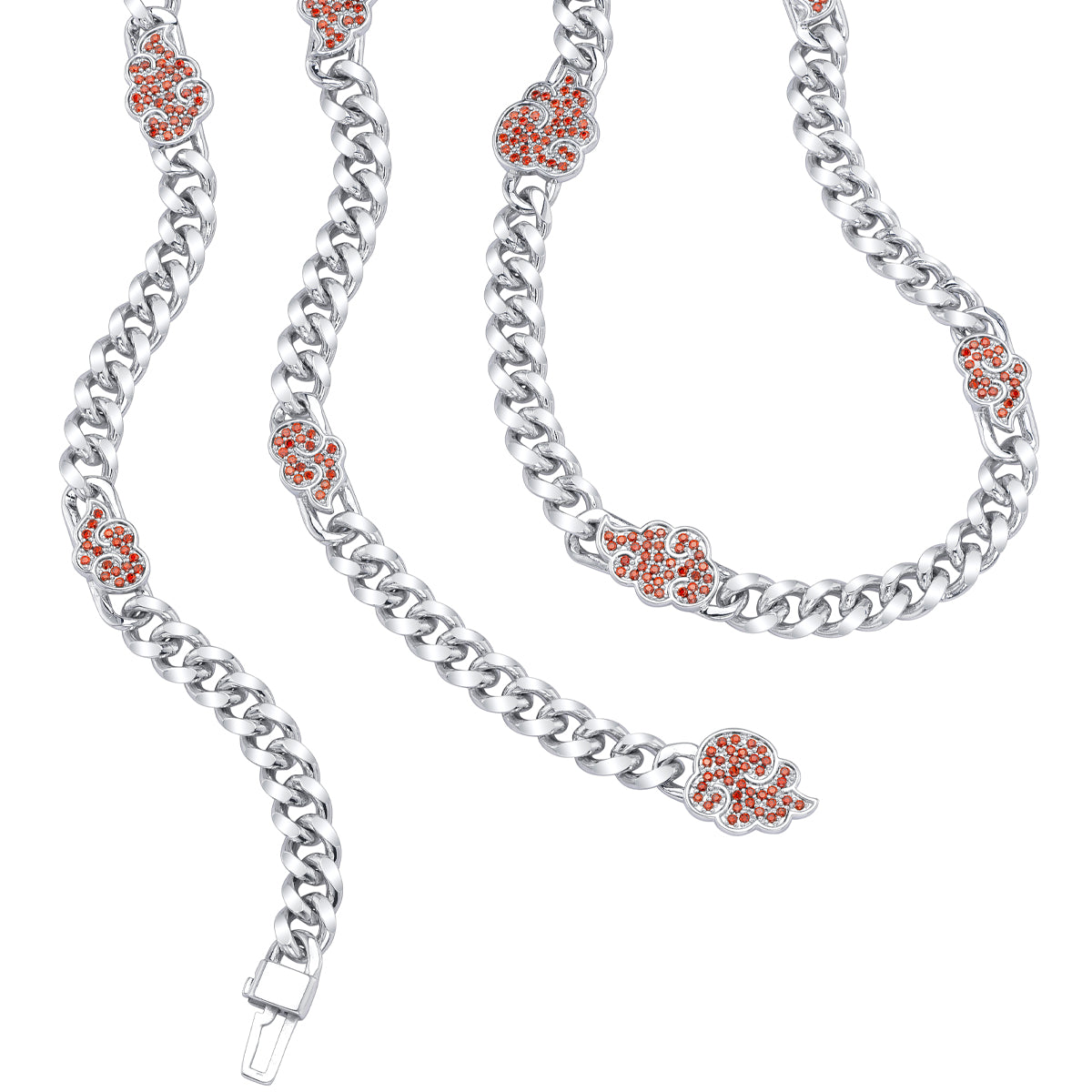 naru ガーランドオーダー Naruto Shippuden X RockLove Akatsuki Cloud Necklace - RockLove Jewelry