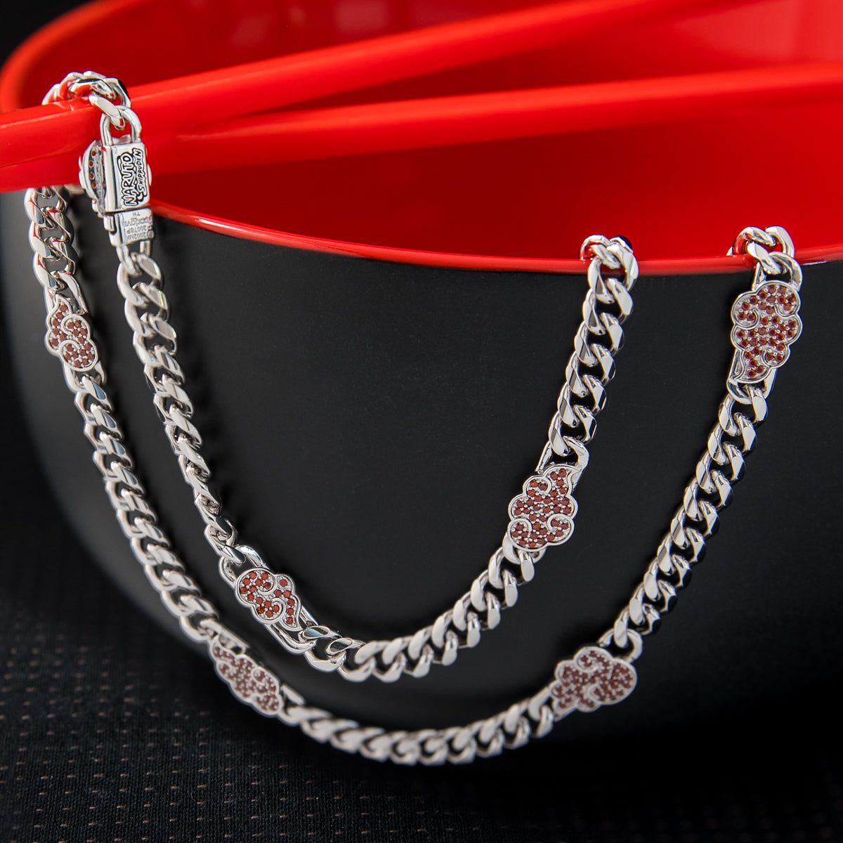 naru ガーランドオーダー Naruto Shippuden X RockLove Akatsuki Cloud Necklace - RockLove Jewelry