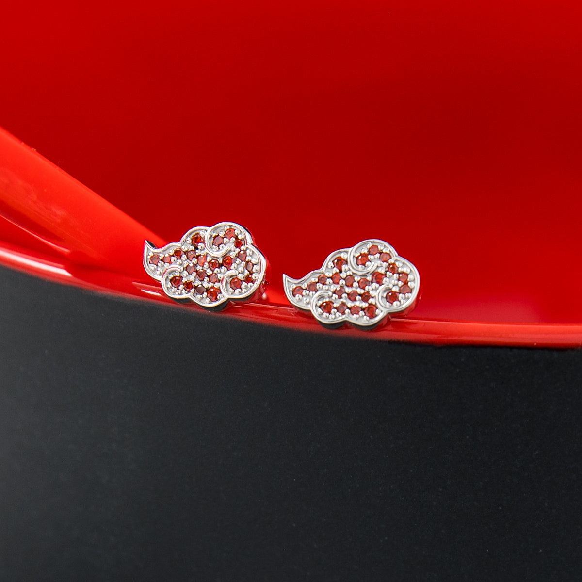 Naruto Shippuden X RockLove Akatsuki Cloud Earrings - RockLove Jewelry