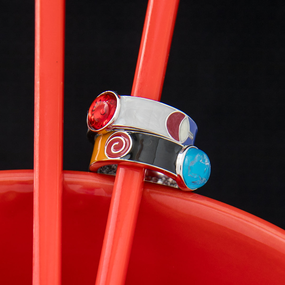 Naruto Shippuden X RockLove Sasuke Sharingan Ring - RockLove Jewelry