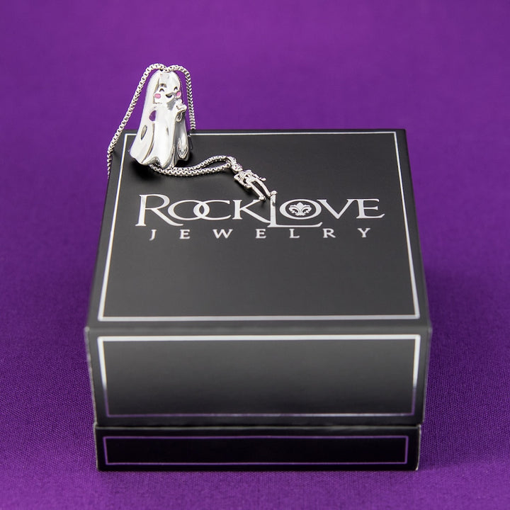 RockLove Boo-Tique Shy Skeleton Necklace