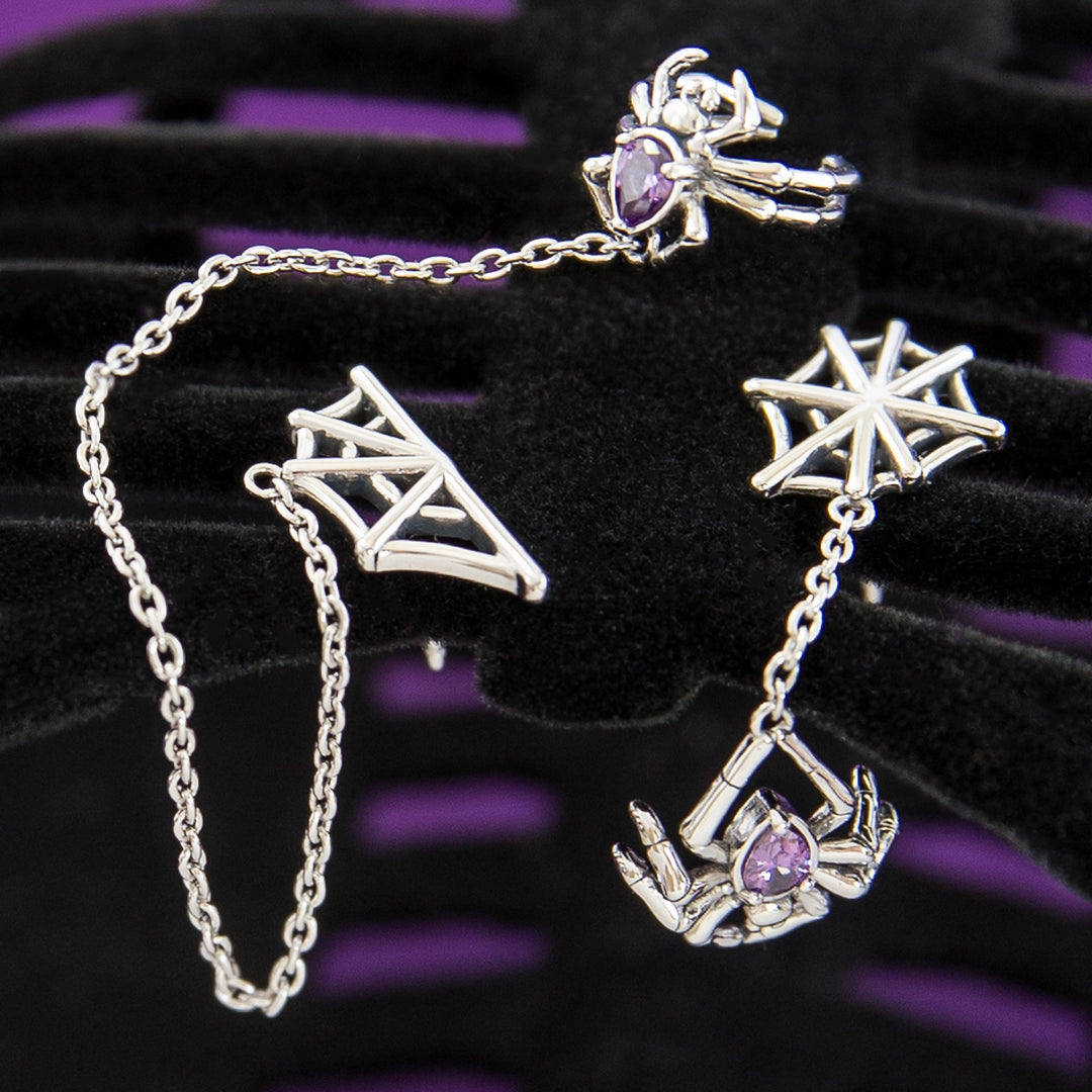 RockLove Boo-Tique Spinning Spider Earrings